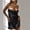 Black, variant on Women's Casual Tennis Dress Elegant Satin Lace Dress with Adjustable Straps for Parties Comfort Fit Day-to-Night Style Black M