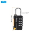 thumbnail image 2 of Uxcell 4 Digit Combination Lock Security Cable 1 Set Outdoor Padlock Lock Chain Black 1.6Ft, 2 of 7