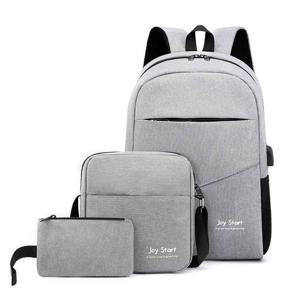 Mochila Conjunto de mochila de 3 uds., mochila para ordenador portátil para hombre y mujer, bolso de hombro, bolsillo pequeño para viajes, escuela, negocios, trabajo, uni Romacci Mochila