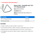 thumbnail image 2 of Battery Cable - Compatible with 1970 - 1971 Plymouth Duster, 2 of 2