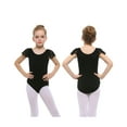 thumbnail image 5 of Stelle Girl's Ruffle Cap Sleeve Classic Ballet Leotard,Toddler Ballerina Gymnastic Outfit Outfits Basic Dance Leotard,Black,2-3T, 5 of 7