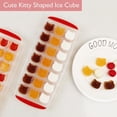 thumbnail image 5 of Ice Cube Tray, Candy, Chocolate Mold, Cat Ice Mold, Easy Release, BPA free, 2 Pack, Dishwasher Safe Red, 5 of 7