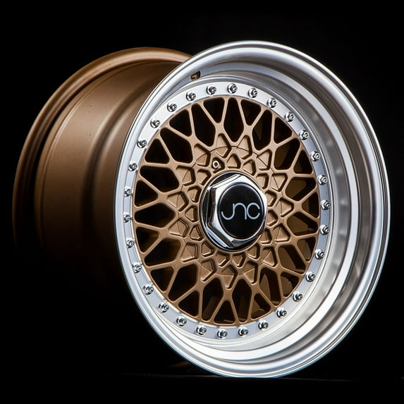 For 16x8 inch (1 Single Wheel Only) JNC Wheels - 16" JNC004 Matte Bronze Machined Lip Rim - 5x100/5x114.3 JNC Wheels-31361263180