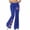 Blue Pant, variant on Kvture Flare Pants for Women High Waist Wide Leg Stretch Lounge Pant Spring Summer Bow Love Print Trousers with Pockets Yellow Pant S