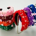 thumbnail image 4 of Valentines Day Headbands for Women Girl Love Heart Headband Red Pink Heart Crystal Knotted Headband Wide Top Knot Headband, 4 of 5