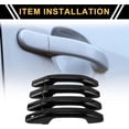 thumbnail image 2 of 4pcs Exterior Door Handle Cover Car Door Handle Protector for Chevrolet Silverado 1500 2014-2024 Car Door Handle Protector with 4 Keypad ABS Black, 2 of 5