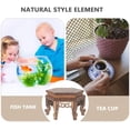 thumbnail image 5 of Small  Stand,Wood  Stand Indoor Mid Century  Riser Heavy Duty  Table Round Small  Holder Succulents  Pot Raiser Boho Rustic Wooden Stool for  Pot Holder, 5 of 9