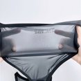 thumbnail image 6 of NoxwB Men's Sexy Cover Buttock Translucent Enhanced Pouch Bikini Briefs Solid Color Low Rise Underpants Breathable Underwear Black XL, 6 of 7