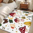 thumbnail image 4 of 3'x5' Area Rugs, Red Mushrooms Indoor Outdoor Area Rug for Living Room Bedroom, Vintage Botanical Art Washable Bathroom Rugs Kitchen Floor Carpet Mats Home Decor Aesthetic, 4 of 8