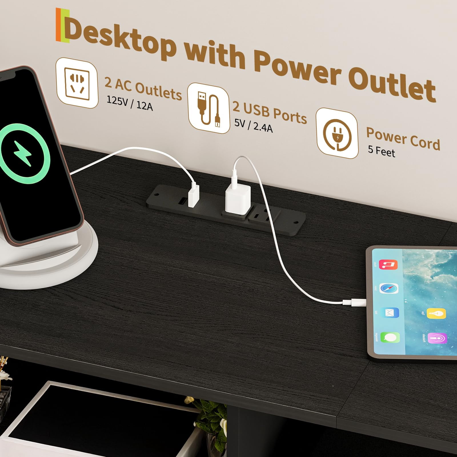 Kicctian 11 Drawers Dresser for Bedroom with LED Lights & Charging Station,Dresesr Chests of Drawers with Open Shelves,Black