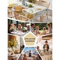 thumbnail image 5 of White Daisy Table Cloth, Waterproof Tablecloth for Rectangle Tables, Spring Floral Elegant Pastoral Bees Watercolor Reusable Washable Fabric Table Cover for Restaurant Kitchen Dining Tables 60"x102", 5 of 9