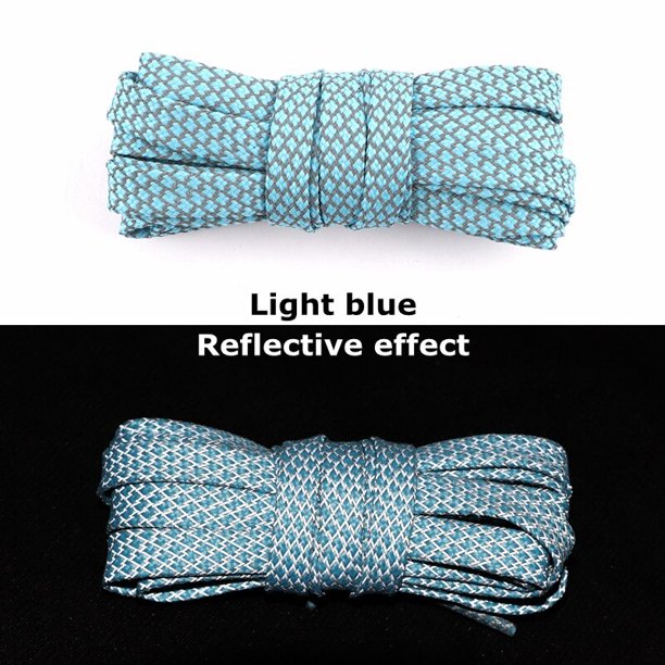 1 par de cordones planos reflectantes para zapatillas fluorescentes, cordones deportivos, cordones para correr, cordones para niños y adultos, cordones de 100cm Gao Jinjia LED
