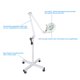 thumbnail image 4 of 5x Diopter (2.25x Magnification) Portable Rolling Magnifying Floor Lamp Facial Skin Beauty Jewelry Yescom Modern, 4 of 11