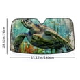 thumbnail image 4 of Awypu Sea Turtle Starfish Coral Sunshade for Car Windshield Car Sun Shade for Vehicle SUV Truck Protector 55.12*29.92 in, 4 of 7