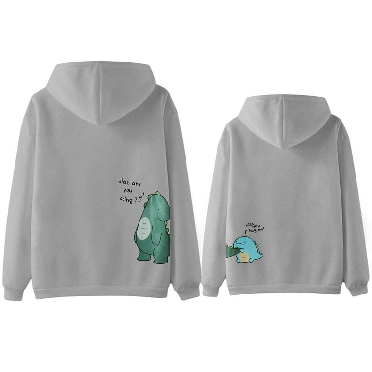 Winter Fall Sweatshirts Hoodies for Women Lady Lovely Dinosaur Pullover  Lovers Matching Couple Wedding, Anniversary, Newlywed Tops - Walmart.com