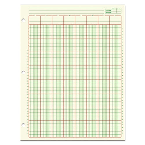 Adams® Columnar Analysis Pad, 8 Column, 8 1/2 X 11, Single Page Format