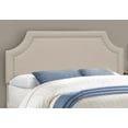 thumbnail image 3 of Monarch Specialties Bed, Queen Size, Bedroom, Upholstered, Beige Linen Look, Chrome Metal Legs, Transitional, 3 of 5