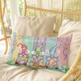 thumbnail image 4 of Easter Bunny Gnomes Pillow Covers, Linen Long Throw Pillow Case, Spring Easter Eggs Floral Colorful Wood Holiday Pillow Protector Decorative Cushion Cover for Living Room/Bedroom 16" x 24", 4 of 8