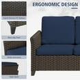 thumbnail image 5 of GAZEBETER 5-Piece Patio Furniture Set,3-Seater Sofa + Loveseat + 2 Single Chairs + Coffee Table,All-Weather PE Wicker with Thick Cushions,Waterproof and UV-Resistant(Blue), 5 of 11