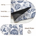 thumbnail image 6 of Boho Blue Floral Bathroom Mats 2x3 FT,Non Slip Small Kitchen Mat,Vintage Farmhouse Paisley Plant Leaf Washable Soft Backed Front Door Throw Rugs Non-Shedding Indoor Outdoor Doormat for Entryway Sink, 6 of 8