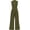 Army Green, variant on Womens Summer Jumpsuits Dressy Casual One Piece Outfits Sleeveless Mock Neck Wide Leg Pants Rompers with Pockets