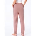 thumbnail image 4 of DARING DIVA Women's Elastic Waist Wide Leg Lounge Pants L Pink, 4 of 7