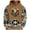 1Khaki, variant on PuLe Hoodies Men's Loose Long Sleeve Hooded Printed Sweatshirt With Drop Shoulder Sleeves