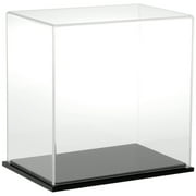 Plymor Clear Acrylic Display Case with Black Base, 9" W x 6" D x 9" H