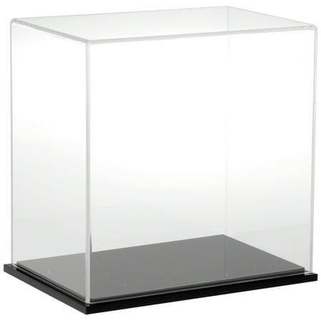 Plymor Clear Acrylic Display Case with Black Base, 9" W x 6" D x 9" H