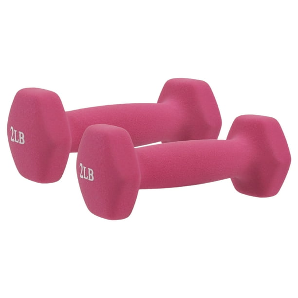 Par de Mancuerna de Neopreno Sunny Health & Fitness 2 LB Mod. NO. 021-2 Rosa