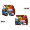 thumbnail image 5 of Naloa Easter Eggs Biker Shorts for Women Seamless Scrunch Short Women’s Yoga Shorts for Gym Running Sport Shorts - Large, 5 of 9