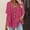 Hot Pink, variant on Elbow-Length Summer Tops for Women 2026 Crew Neck Refreshing Green Tops Retro Vintage Solid Women Clothing