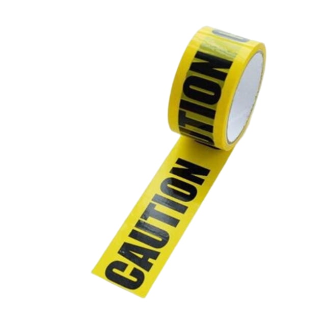 Inteprter Cinta adhesiva de precaución de Halloween de 25m, cintas de advertencia de barrera de seguridad portátiles DIY para el hogar, almacén de Cadenas y protecciones para puertas de seguridad
