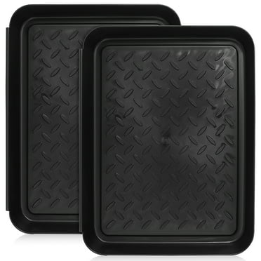 2 Pcs Shoe Trays Wet Boot Tray with Raised Edge Multi Purpose Plastic Mats for Entryway Indoor Use