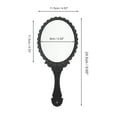 thumbnail image 2 of Unique Bargains 1pc Stylish Flower Pattern Handheld Mirror for Personal Grooming Black, 2 of 5