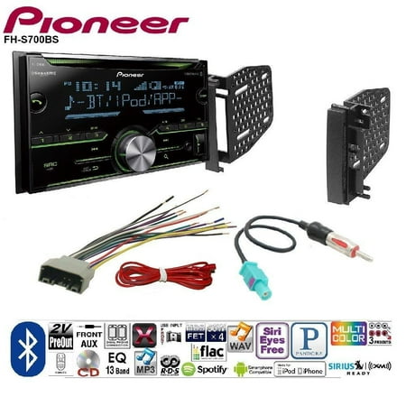 Jeep Din Panel - Pioneer Double DIN CD Receiver Built-in Bluetooth, and SiriusXM-Ready CHRYSLER DODGE JEEP MITSUBISHI RAM VOLKSWAGEN CAR CD STEREO RECEIVER DASH INSTALL MOUNTING KIT