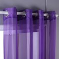 thumbnail image 2 of Decotex 2 Piece Sheer Voile Grommet Top Window Curtain Panel Drapes (54" X 108", Purple), 2 of 2