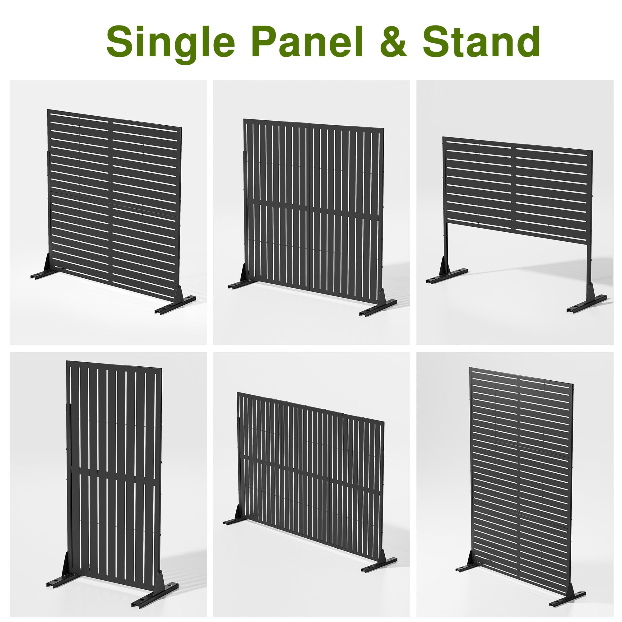 MAYEERTY 72" x 47" Outdoor Privacy Screen, Metal Decorative Screen