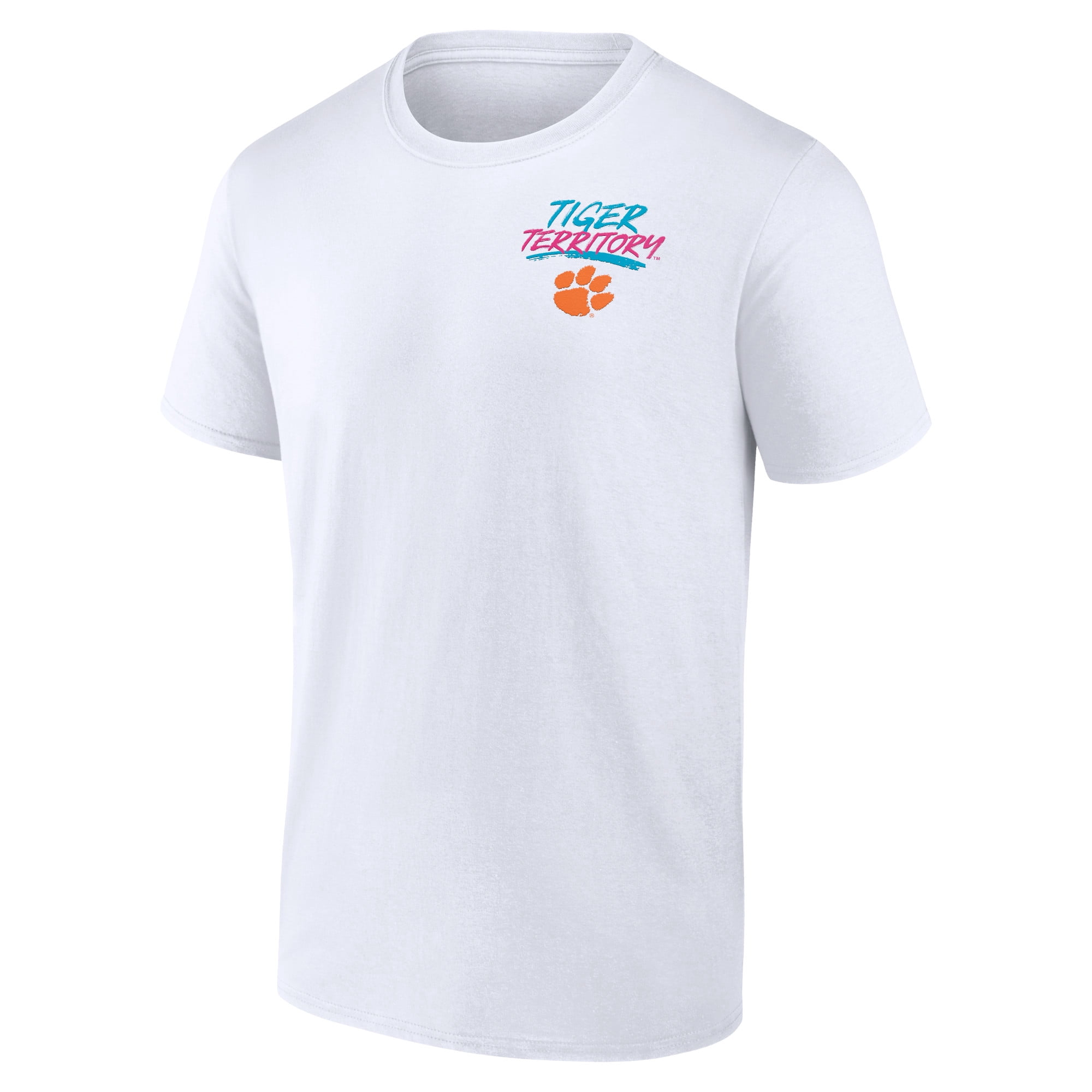 Men's White Clemson Tigers Surf Break T-Shirt