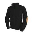 thumbnail image 2 of Txeol Black Full Zip Sweatshirt for Men without Hood Mock Neck Jacket Slim Muscle Gym Stand Collar Sweatshirts with Pocket 2025,XXL, 2 of 3