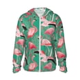 thumbnail image 1 of Balery Tropical Flamingo Sudadera ligera de manga larga con capucha y protección solar UPF 50+ para hombre y mujer, ideal para pesca y running-3X-Large, 1 of 7