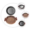thumbnail image 3 of Iron Steak Plate Round Tray for Home Cooking and Outdoor Cooking Crafted with Iron and Rattan Basket and Easy to Clean 1 Set, 3 of 5