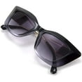 thumbnail image 2 of FEISEDY Retro Thick Square Cateye Sunglasses Women Men ARIZONA DREAM Metal Temple B2710, 2 of 14
