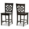 thumbnail image 1 of Baxton Studio Dark Brown Finished Wood 2-Piece Counter Stool Set, 1 of 8