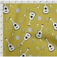 thumbnail image 4 of Soimoi Musical Instruments Printed, Poly Canvas Fabric, Decor Sewing Fabric by The Yard 56 Inch Wide,Decorative Fabric for Curtains Tote Bags, Lime Green, 4 of 5