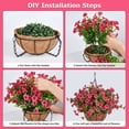 thumbnail image 4 of Coolmade 18" Artificial Faux Hanging Plants Flowers Basket for Outside Porch Decoration, 4 of 7