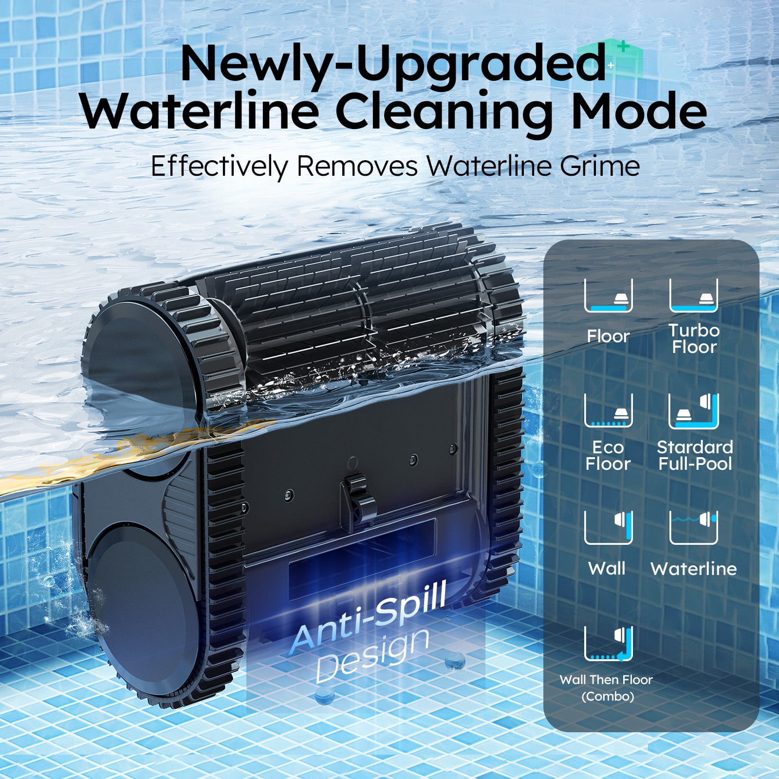 WYBOT C2 Cordless Robotic Pool Cleaner, Wall Climbing, Waterline Cleaning, App Control, Smart Navigation, Dual Filtration, Pool Vacuum for Inground & Above Ground Pools, Black & Green