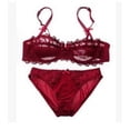 thumbnail image 3 of Conjunto de sujetador de lencería sexy de encaje cómodo y fino transparente para mujer, 3 of 6
