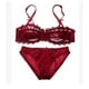 thumbnail image 4 of Conjunto de sujetador de lencería sexy de encaje cómodo y fino transparente para mujer, 4 of 6