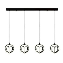Artcraft Lighting Rose 4 Light LED Chandelier Black